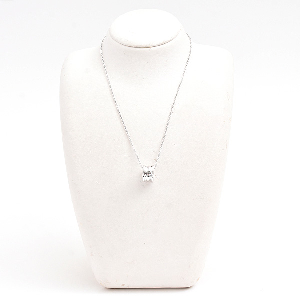ブルガリ ネックレス レディース メンズ ビーゼロワン B-ZERO1 ホワイトゴールド BVLGARI 750WG 中古