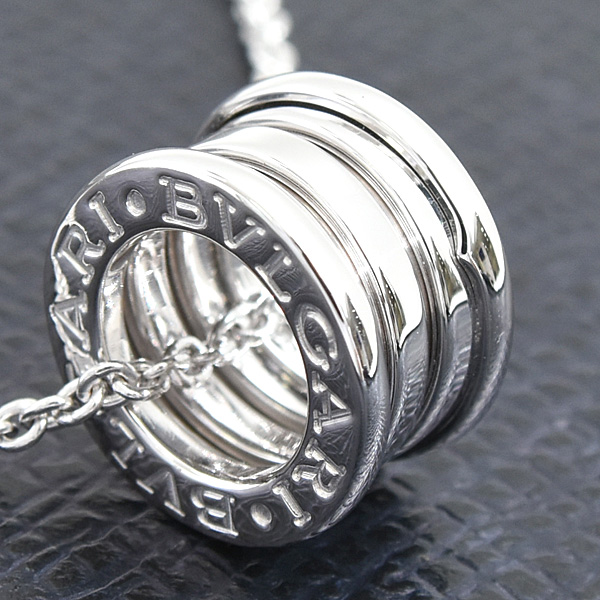 ブルガリ ネックレス レディース メンズ ビーゼロワン B-ZERO1 ホワイトゴールド BVLGARI 750WG 中古