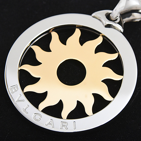 ブルガリ ペンダント メンズ トンドサン トップ ラージ チャーム SS×750YG ステンレス イエローゴールド BVLGARI 中古