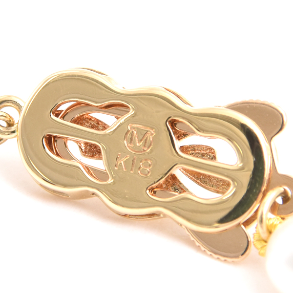 ミキモト ブレスレット レディース パール ブレスレット 5.5mm～5.9mm珠 イエローゴールド MIKIMOTO K18 中古