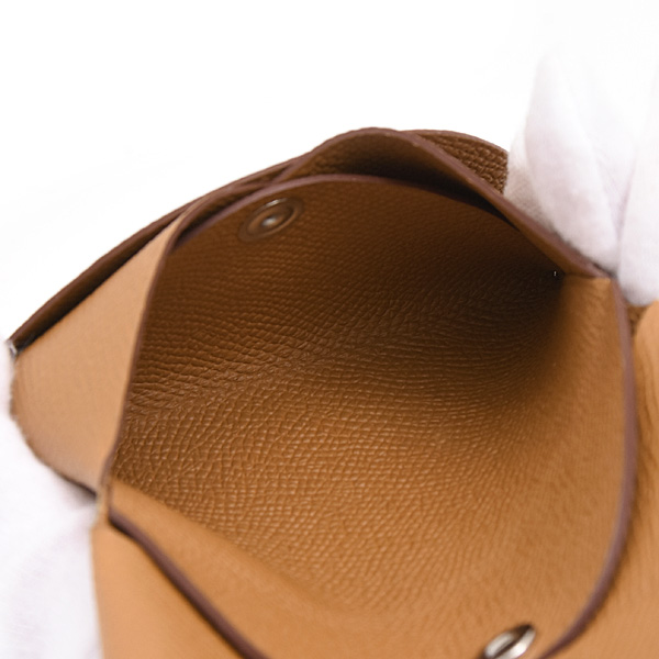 エルメス 財布 メンズ レディース カルヴィ デュオ カードケース コインケース W刻 ゴールド ヴォーエプソン HERMES 中古