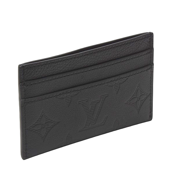 ルイヴィトン カードケース メンズ モノグラムシャドウ ポルトカルトダブル ノワール Louis Vuitton M81415 中古