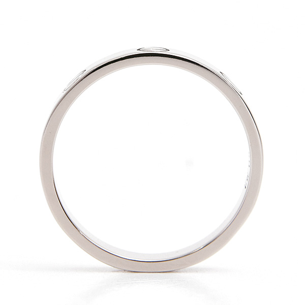 カルティエ 指輪 レディース ミニ ラブ リング Love 刻印サイズ54 実測14号弱 幅3.5mm ホワイトゴールド Cartier 750WG 中古