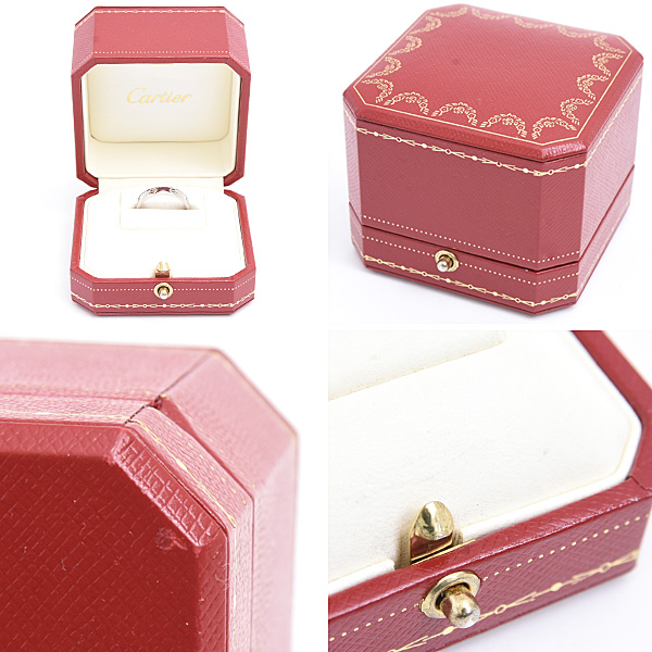 カルティエ 指輪 レディース ミニ ラブ リング Love 刻印サイズ54 実測14号弱 幅3.5mm ホワイトゴールド Cartier 750WG 中古