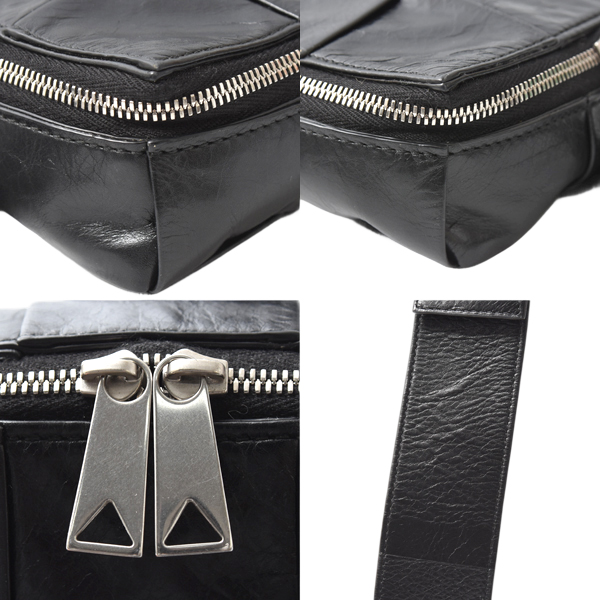 ボッテガヴェネタ バッグ メンズ カセット スリングバッグ マキシイントレチャート カーフスキン ブラック BOTTEGA VENETA 701366 VCQ72 中古