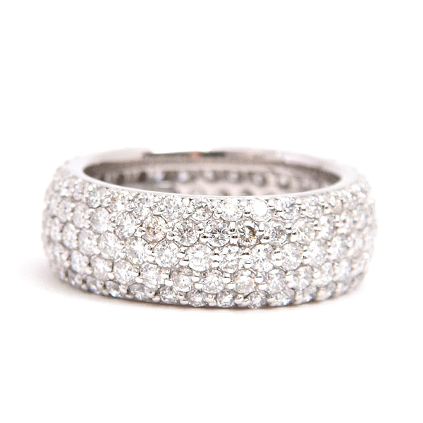 ポンテヴェキオ 指輪 レディース パヴェ フルダイヤモンド リング D2.0ct 5号 ホワイトゴールド K18WG Ponte Vecchio 中古