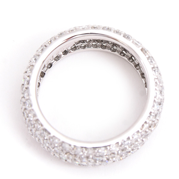 ポンテヴェキオ 指輪 レディース パヴェ フルダイヤモンド リング D2.0ct 5号 ホワイトゴールド K18WG Ponte Vecchio 中古