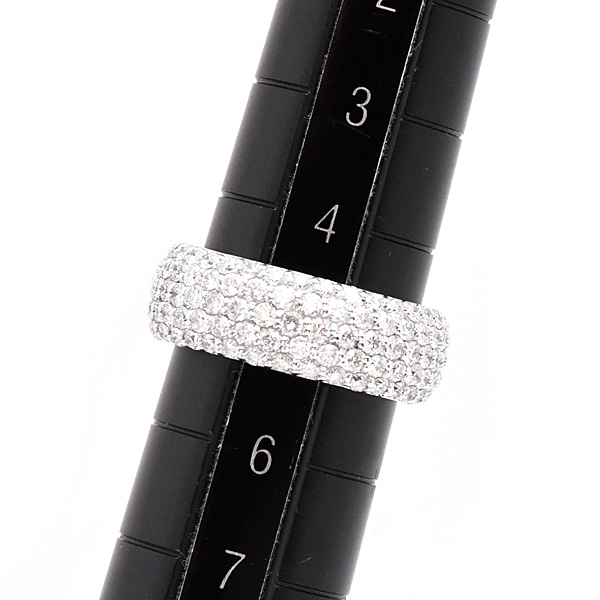 ポンテヴェキオ 指輪 レディース パヴェ フルダイヤモンド リング D2.0ct 5号 ホワイトゴールド K18WG Ponte Vecchio 中古