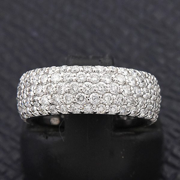 ポンテヴェキオ 指輪 レディース パヴェ フルダイヤモンド リング D2.0ct 5号 ホワイトゴールド K18WG Ponte Vecchio 中古