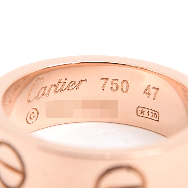 カルティエ 指輪 レディース ラブ リング 47号 実寸7号 ピンクゴールド 750PG Cartier 中古