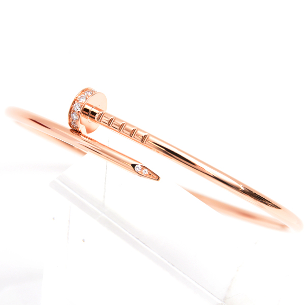 カルティエ ブレス レディース ジュストアンクル SM 15サイズ ダイヤモンド ブレスレット ピンクゴールド Cartier 750PG 中古