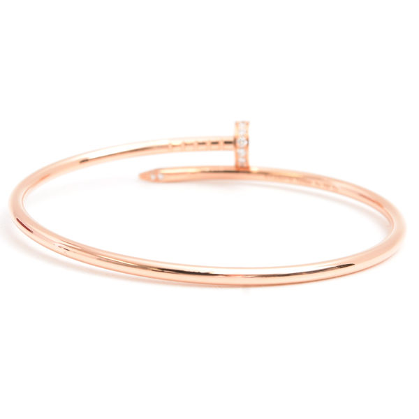 カルティエ ブレス レディース ジュストアンクル SM 15サイズ ダイヤモンド ブレスレット ピンクゴールド Cartier 750PG 中古