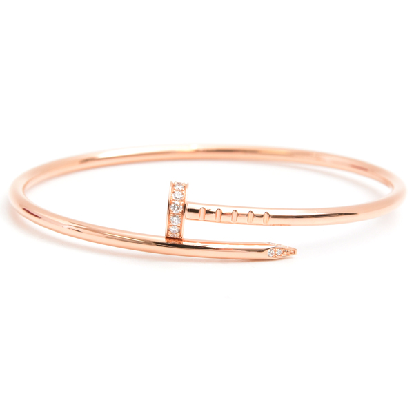 カルティエ ブレス レディース ジュストアンクル SM 15サイズ ダイヤモンド ブレスレット ピンクゴールド Cartier 750PG 中古