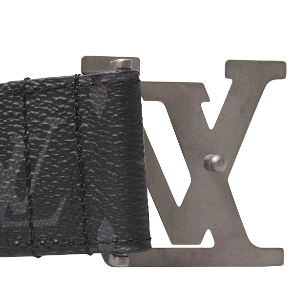 ルイヴィトン ベルト メンズ モノグラムエクリプス ベルト LV ピラミッド 40mm 95サイズ Louis Vuitton M0607 中古