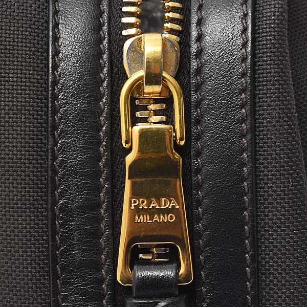 プラダ バッグ メンズ レディース ショルダーバッグ クロスボディバッグ キャンバス レザー ブラック 1BH089 PRADA 中古