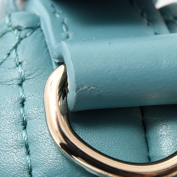 クリスチャンディオール バッグ レディース ノマドポーチ ミニ ハンドバッグ ラムレザー ブルー系 Christian Dior 中古