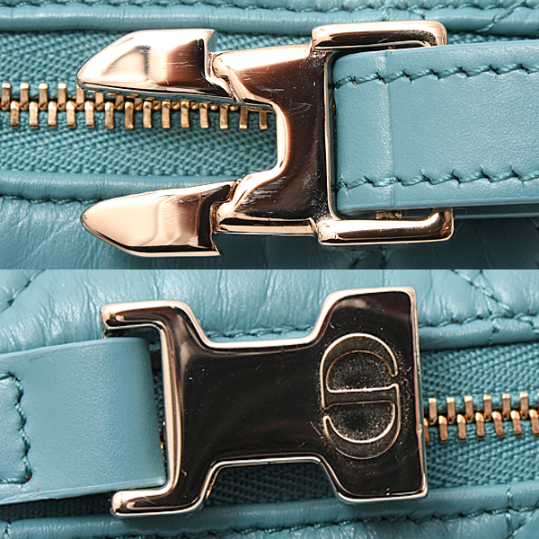 クリスチャンディオール バッグ レディース ノマドポーチ ミニ ハンドバッグ ラムレザー ブルー系 Christian Dior 中古