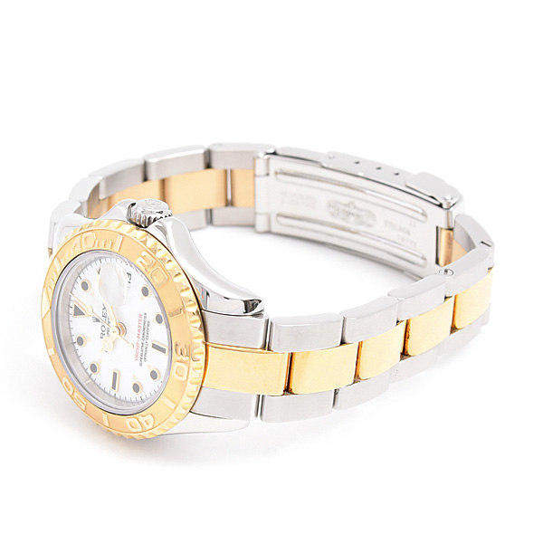 ロレックス 時計 レディース ヨットマスター T番 自動巻 ホワイト文字盤 SS×YG ROLEX 69623 中古