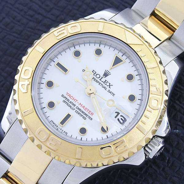 ロレックス 時計 レディース ヨットマスター T番 自動巻 ホワイト文字盤 SS×YG ROLEX 69623 中古