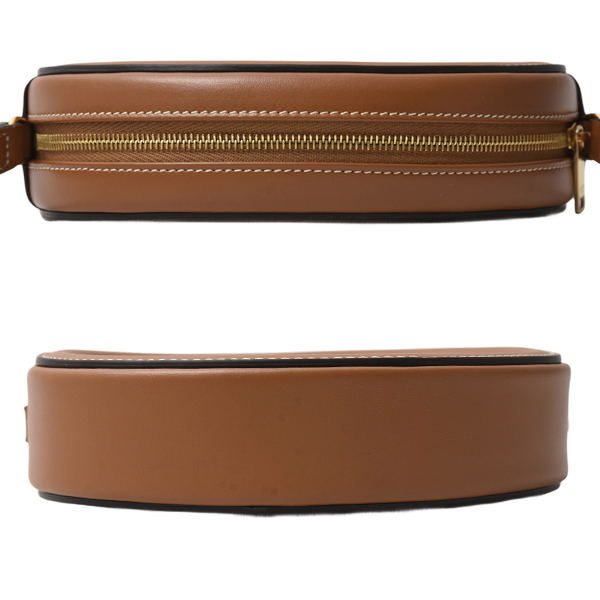 セリーヌ バッグ レディース クロスボディオーバルパース トリオンフ キュイル ショルダーバッグ カーフレザー ブラウン CELINE 10I703DPQ.04LU 中古