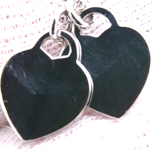 ティファニー ネックレス レディース リターントゥ ダブルハート ダイヤ ネックレス ホワイトゴールド TIFFANY 750WG 中古