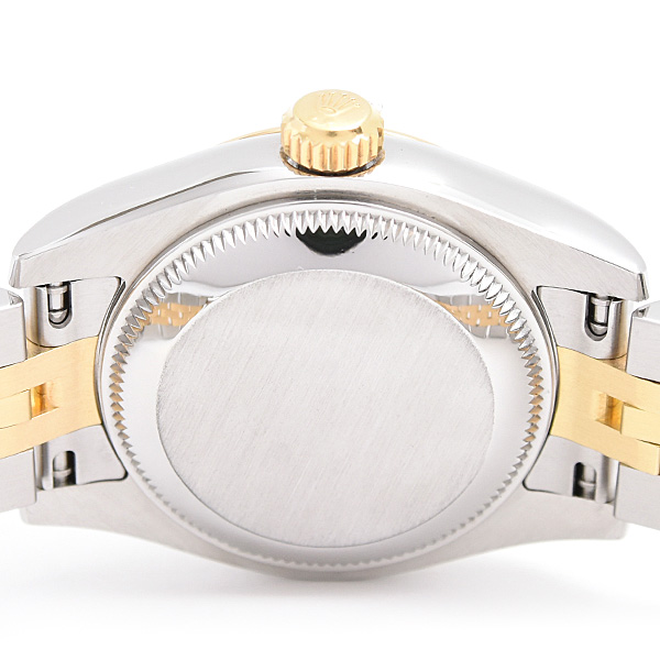 ロレックス 時計 レディース デイトジャスト 10P 自動巻 ランダム ゴールドクリスタル文字盤 SS×YG ROLEX 179173G 中古