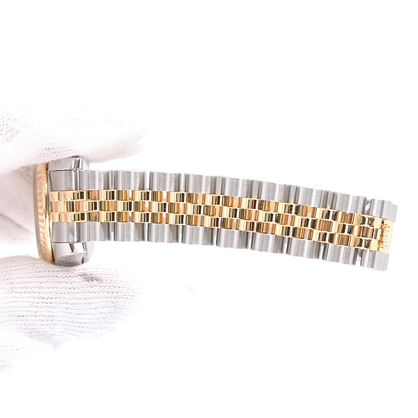 ロレックス 時計 レディース デイトジャスト 10P 自動巻 ランダム ゴールドクリスタル文字盤 SS×YG ROLEX 179173G 中古