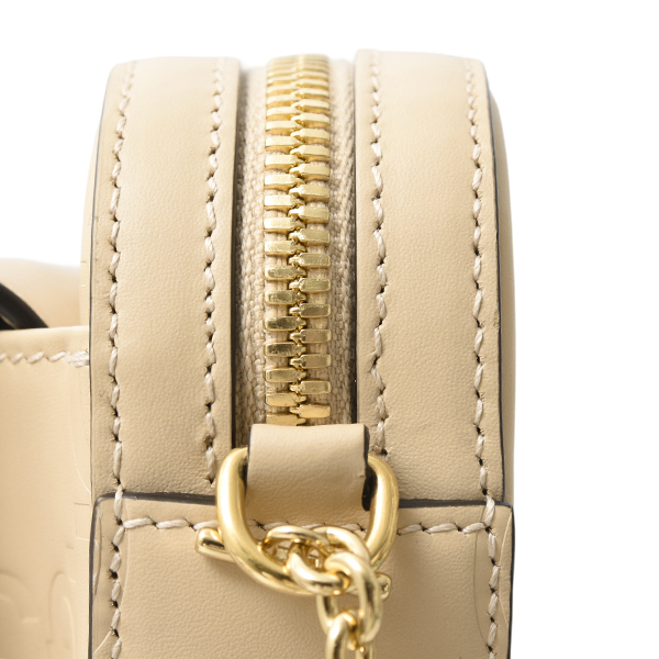 グッチ バッグ レディース GGミニショルダーバッグ ジャンボGG グッチシマ レザー ベージュ GUCCI 781554 中古