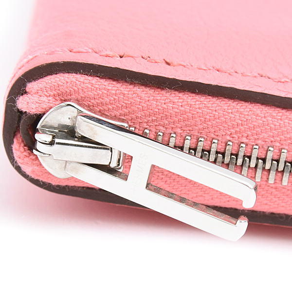 エルメス 財布 レディース ジップアンゴー コインケース カードケース U刻 ヴォーエヴァ―カラー ピンク系 HERMES 中古