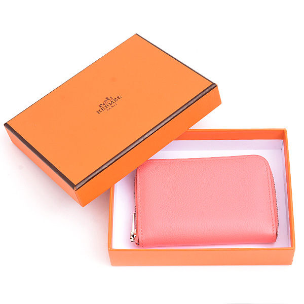 エルメス 財布 レディース ジップアンゴー コインケース カードケース U刻 ヴォーエヴァ―カラー ピンク系 HERMES 中古