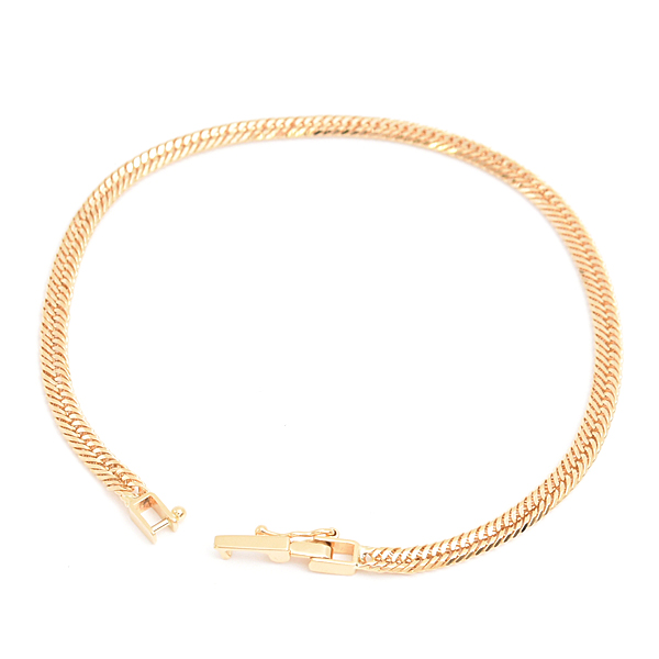 喜平 ブレスレット K18 12面カット トリプル 5g 18cm メンズ レディース チェーン イエローゴールド YG 中古