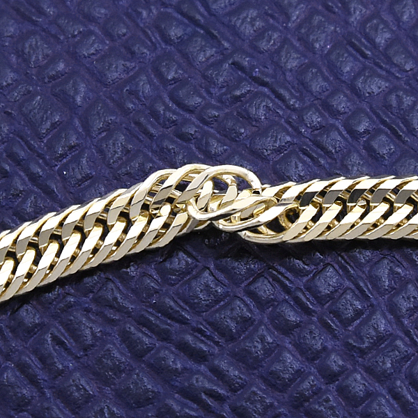 喜平 ブレスレット K18 12面カット トリプル 5g 18cm メンズ レディース チェーン イエローゴールド YG 中古