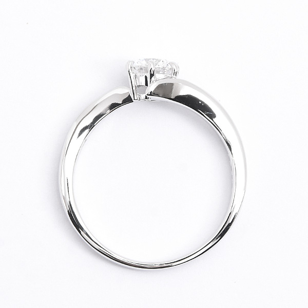 ミキモト 指輪 レディース 1Pダイヤ 立爪 リング V字 Vライン ダイヤモンド0.51ct 実測11号 プラチナ MIKIMOTO PT950 中古