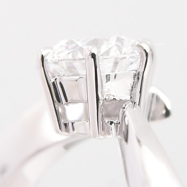 ミキモト 指輪 レディース 1Pダイヤ 立爪 リング V字 Vライン ダイヤモンド0.51ct 実測11号 プラチナ MIKIMOTO PT950 中古