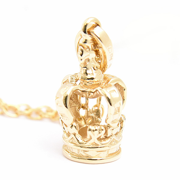 ドルチェ&ガッバーナ ネックレス メンズ レディース クロス キリスト クラウン 王冠 ロング イエローゴールド DOLCE&GABBANA 750YG 中古