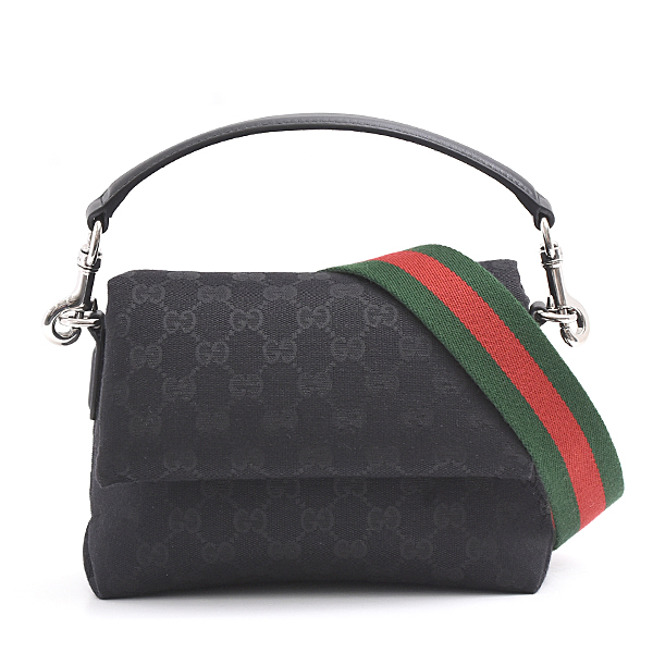 グッチ バッグ レディース GGキャンバス ショルダーバッグ 2WAY ハンドバッグ ブラック GUCCI 821617 中古