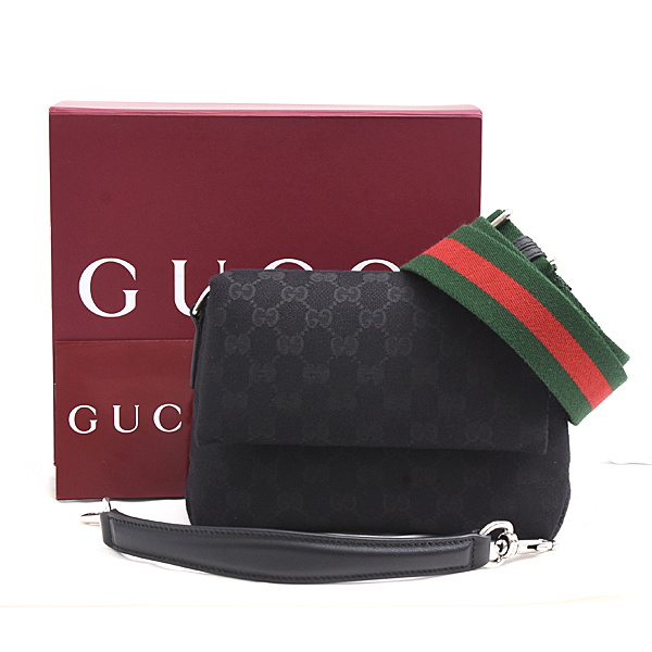 グッチ バッグ レディース GGキャンバス ショルダーバッグ 2WAY ハンドバッグ ブラック GUCCI 821617 中古