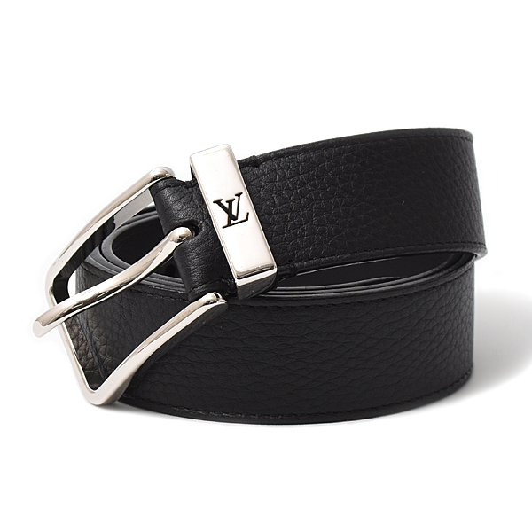 ルイヴィトン ベルト メンズ サンチュールポンヌフ 95サイズ トリヨンレザー ブラック M6065 Louis Vuitton 中古