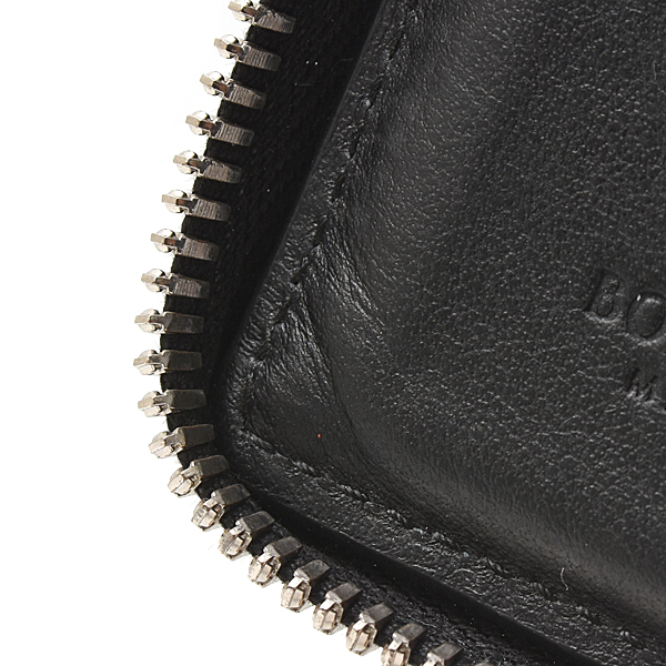 ボッテガヴェネタ 財布 メンズ レディース カセット ジップアラウンド ウォレット マキシイントレチャート カーフスキン ブラック BOTTEGA VENETA 中古