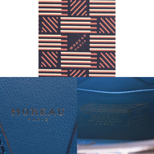 モローパリ バッグ レディース 2WAY ハンドバッグ モロープリント ミニトート カーフ ブラウン MOREAU PARIS 013CLUU 中古