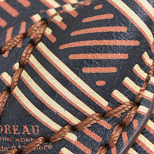 モローパリ バッグ レディース 2WAY ハンドバッグ モロープリント ミニトート カーフ ブラウン MOREAU PARIS 013CLUU 中古