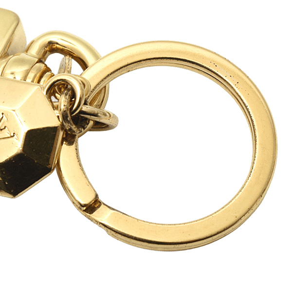 ルイヴィトン ブランド小物 メンズ レディース ポルトクレ LV ファセット キーホルダー チャーム ゴールド M65216 Louis Vuitton 中古