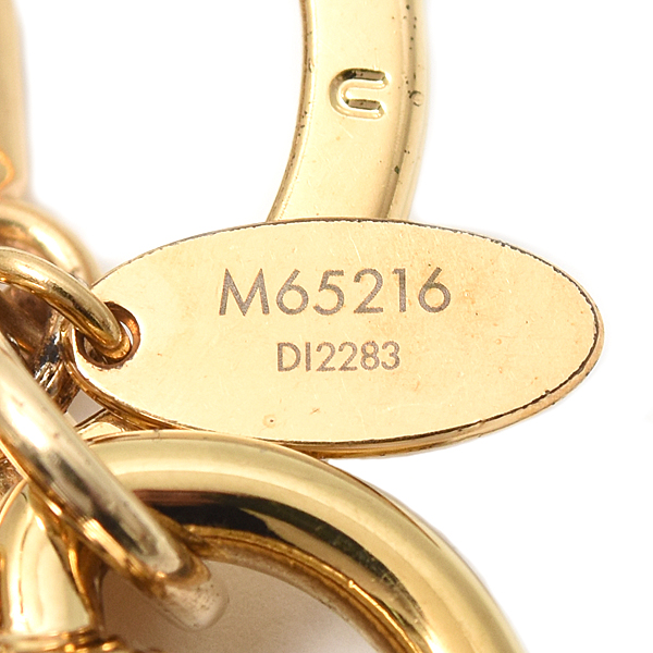 ルイヴィトン ブランド小物 メンズ レディース ポルトクレ LV ファセット キーホルダー チャーム ゴールド M65216 Louis Vuitton 中古