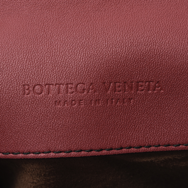 ボッテガヴェネタ バッグ レディース イントレチャート ノディーニ ポシェット ショルダーバッグ ラムスキン レッド系 B08035720Z BOTTEGA VENETA 中古