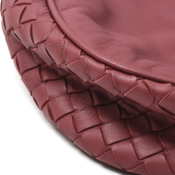 ボッテガヴェネタ バッグ レディース イントレチャート ノディーニ ポシェット ショルダーバッグ ラムスキン レッド系 B08035720Z BOTTEGA VENETA 中古