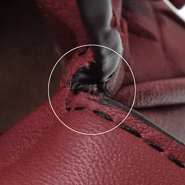 ボッテガヴェネタ バッグ レディース イントレチャート ノディーニ ポシェット ショルダーバッグ ラムスキン レッド系 B08035720Z BOTTEGA VENETA 中古