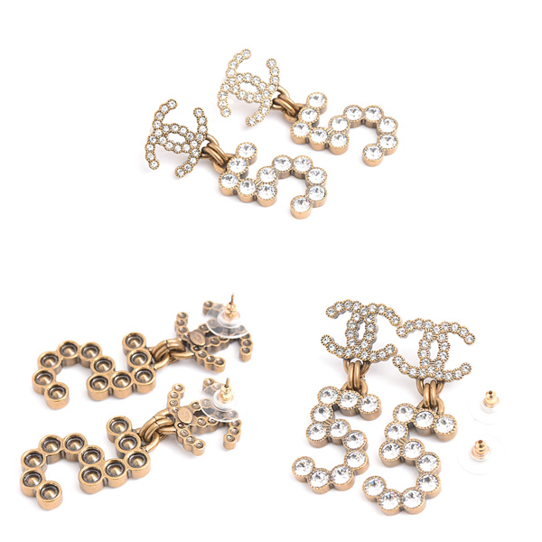 シャネル ピアス レディース ココマーク No.5 ラインストーン B20S GP CHANEL 中古