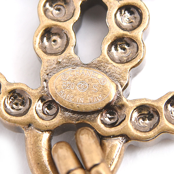 シャネル ピアス レディース ココマーク No.5 ラインストーン B20S GP CHANEL 中古