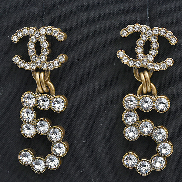 シャネル ピアス レディース ココマーク No.5 ラインストーン B20S GP CHANEL 中古