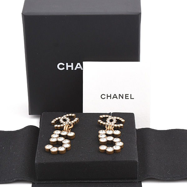 シャネル ピアス レディース ココマーク No.5 ラインストーン B20S GP CHANEL 中古